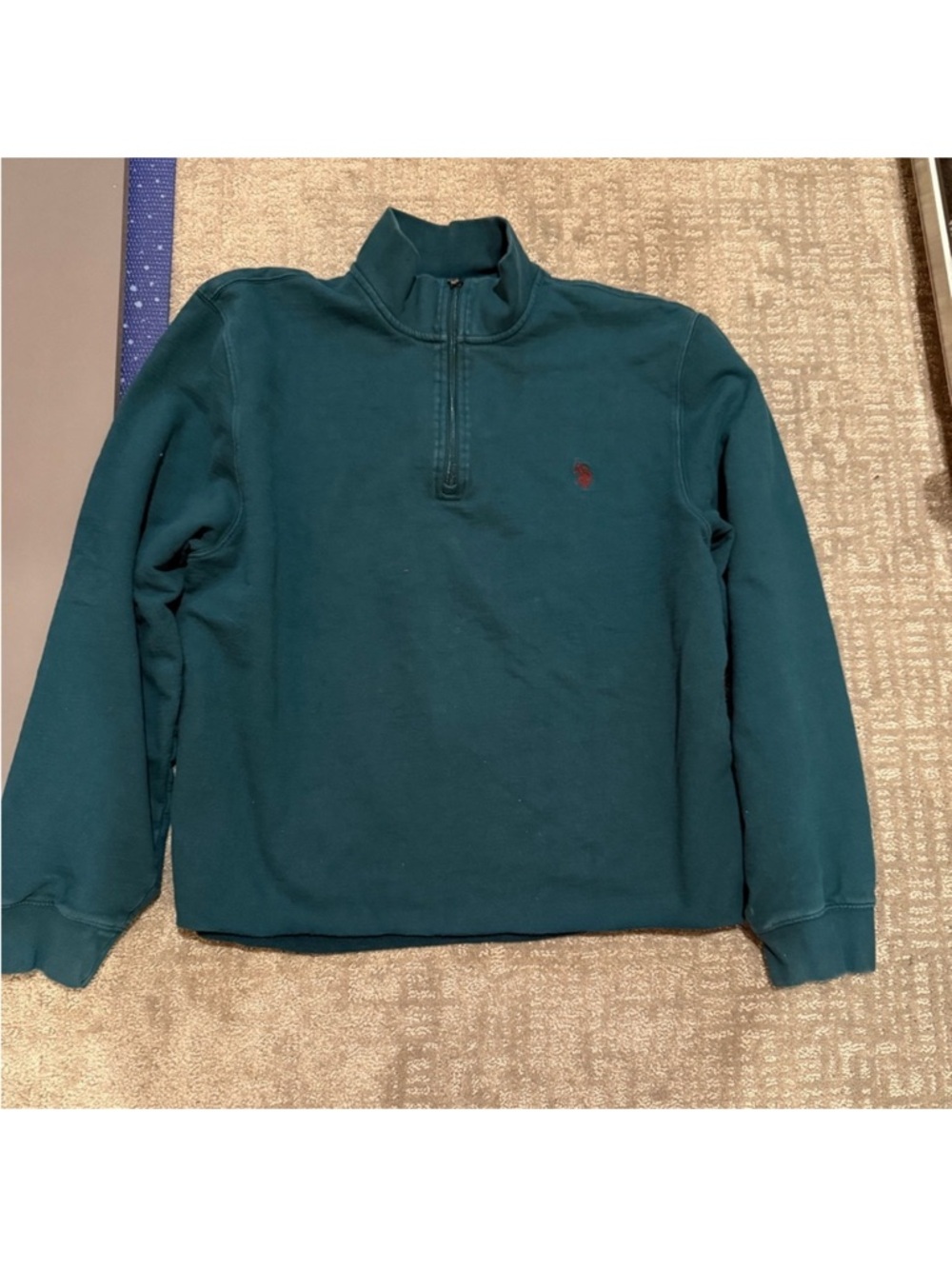 U.S. Polo Assn. Teal Half-Zip Pullover Sweater